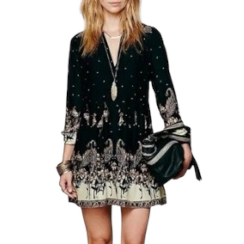 Free People Sierra Valley Paisley Floral Dress Hailey Marshall-The Originals
